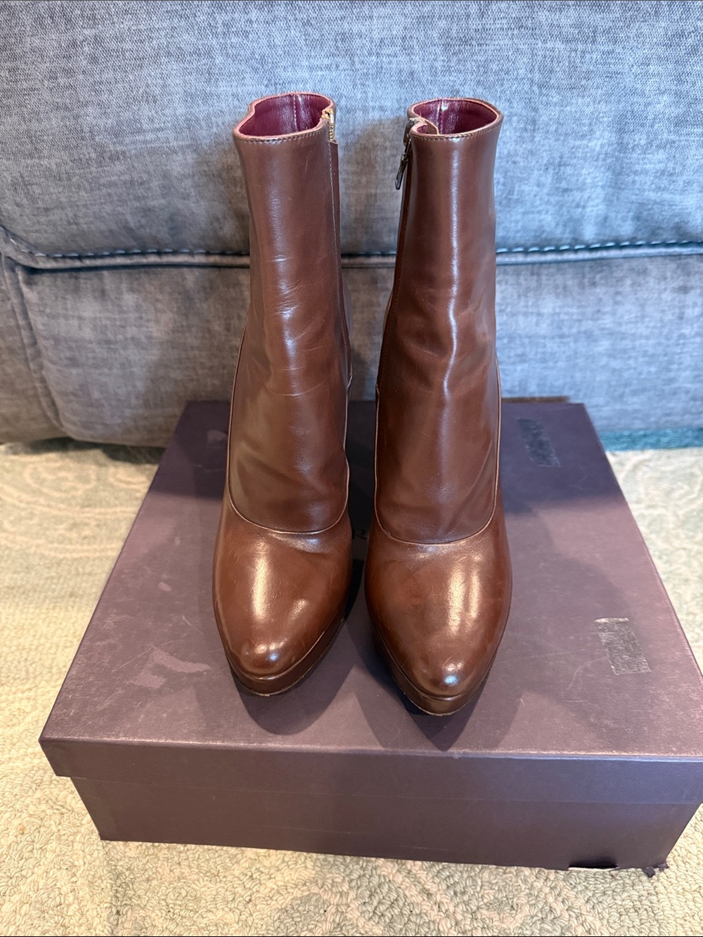 Prada boots size 38.5 color Moro preowned